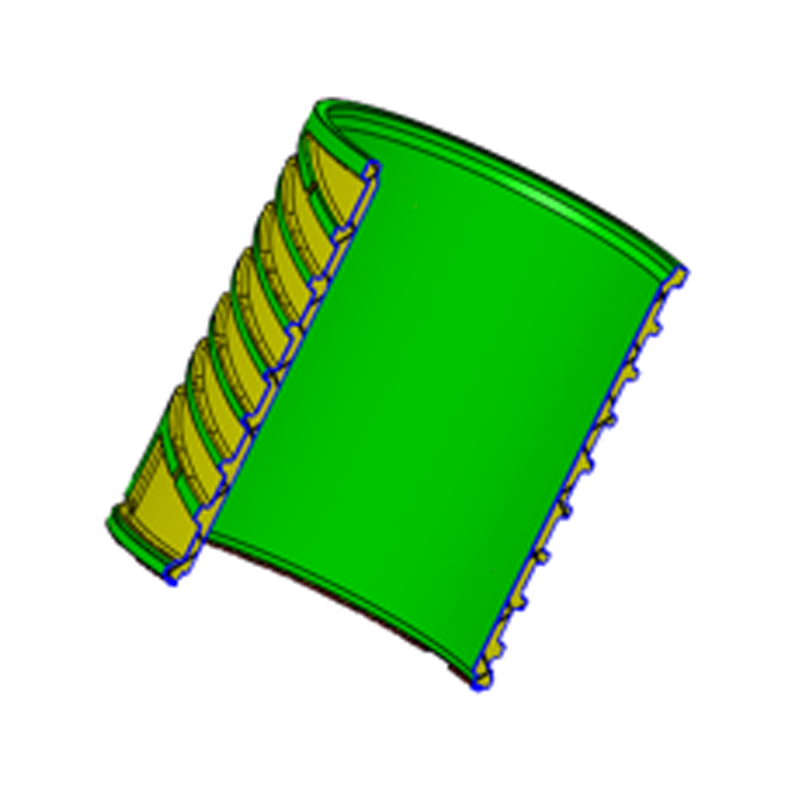 Alumiiniseoksesta valmistettu painevalu jäähdytysvesivaippa Alumiiniseoksesta valmistettu painevalu jäähdytysvesivaippa